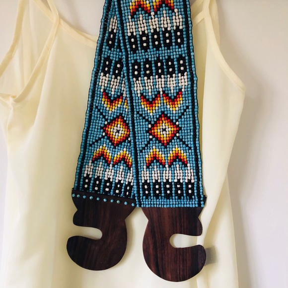 Hand beaded Aztec Belt - Picture 6 of 6